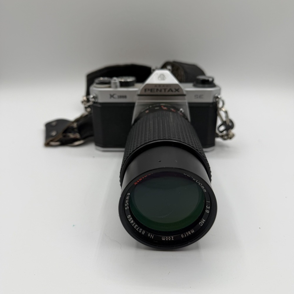 Asahi Pentax K1000 SE SLR Film Camera w/ Albinar Macro Lens - Tested & Working